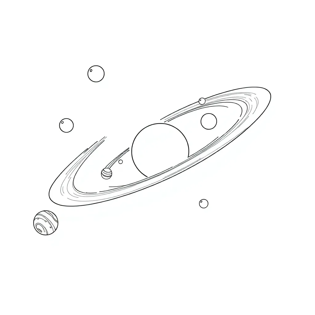 Solar System coloring page