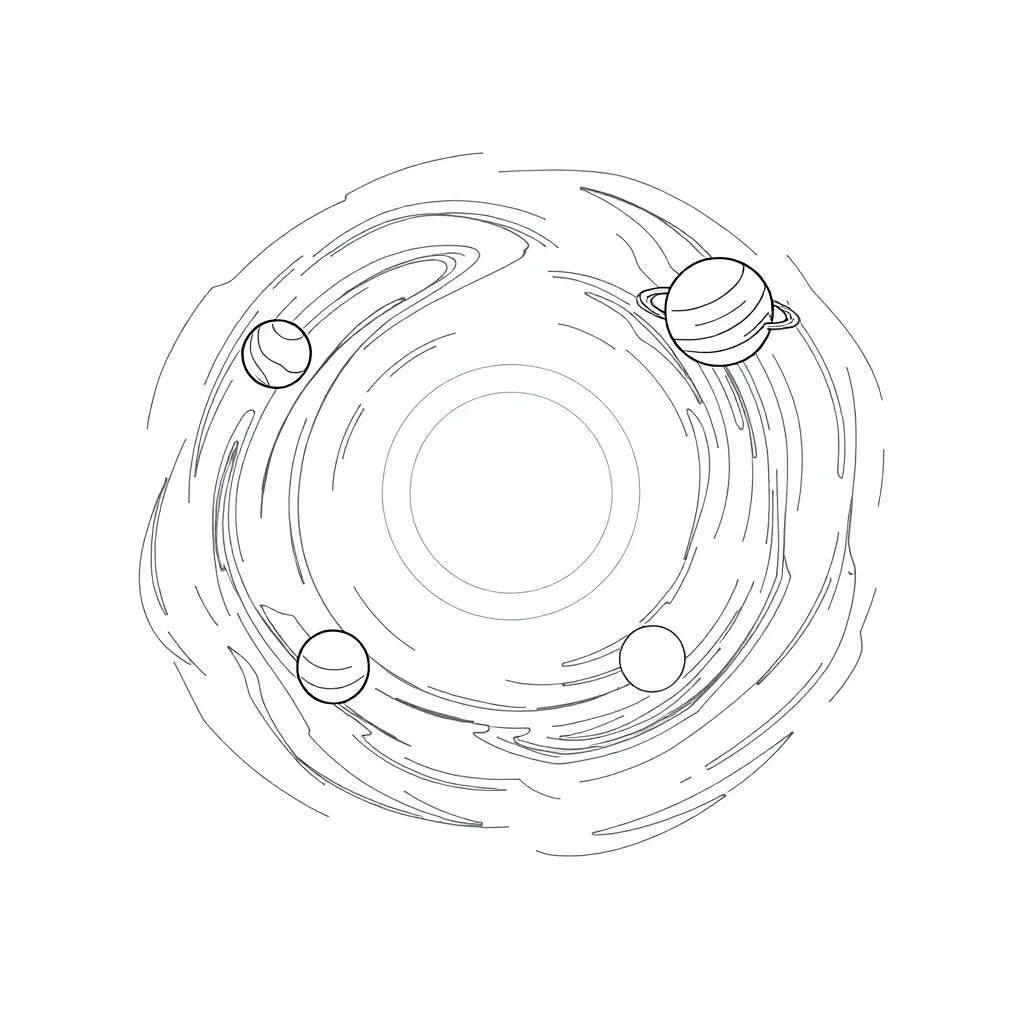 Solar System coloring page