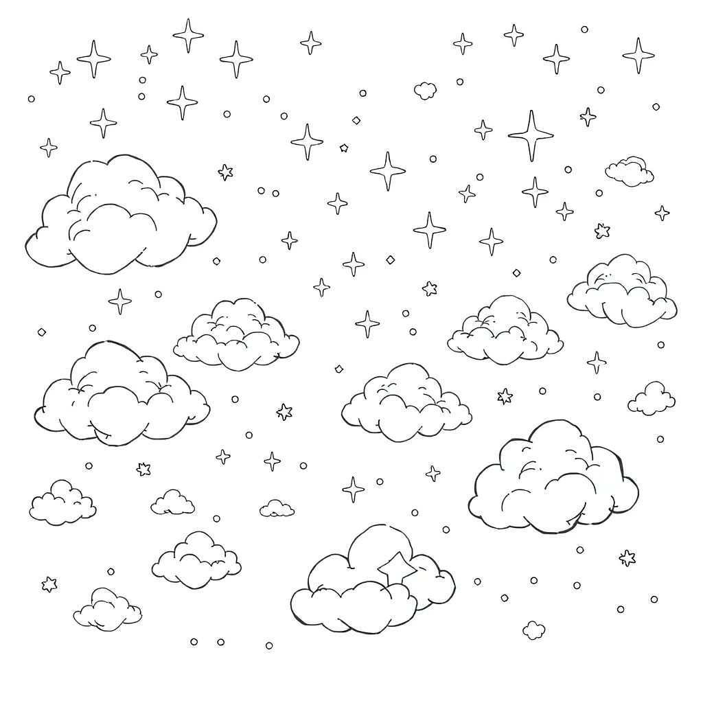 Space coloring page