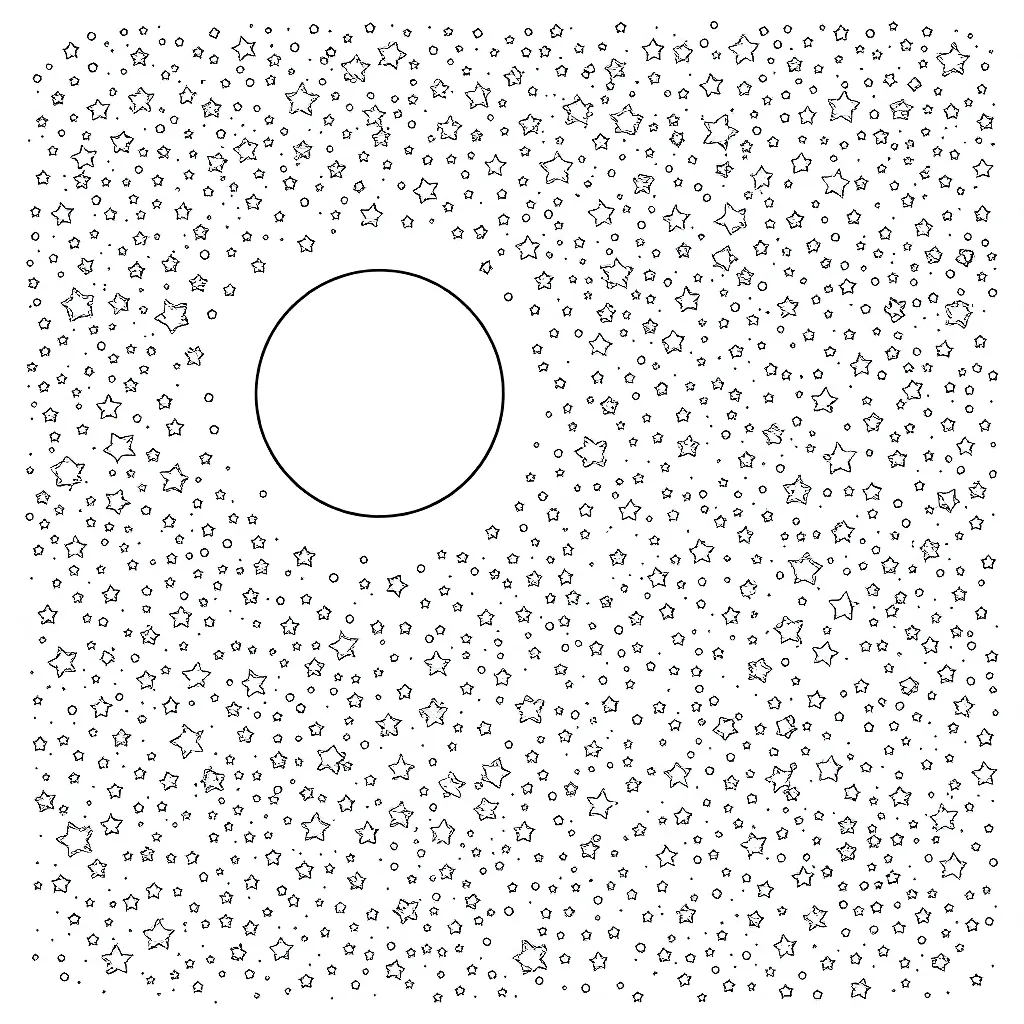 Space coloring page