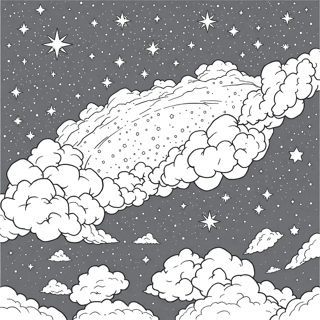 Space coloring page