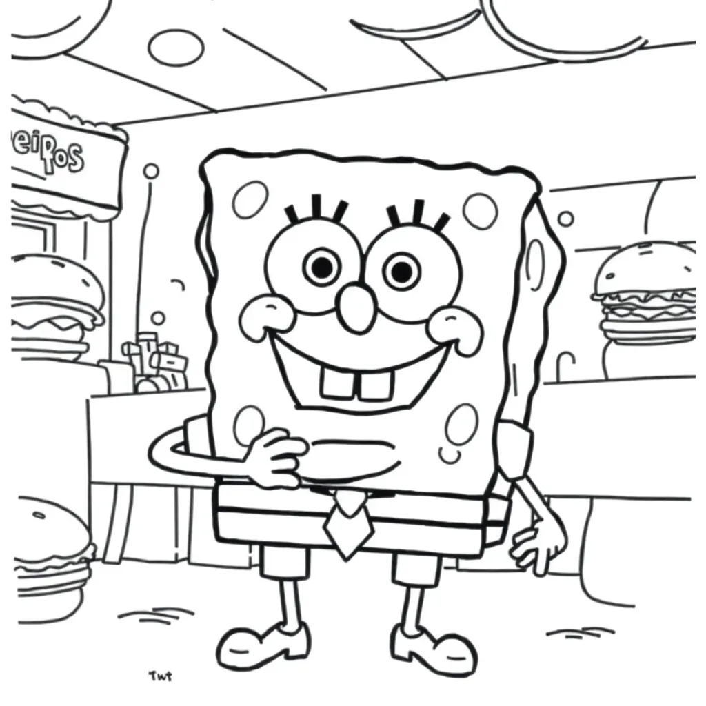 SpongeBob coloring page