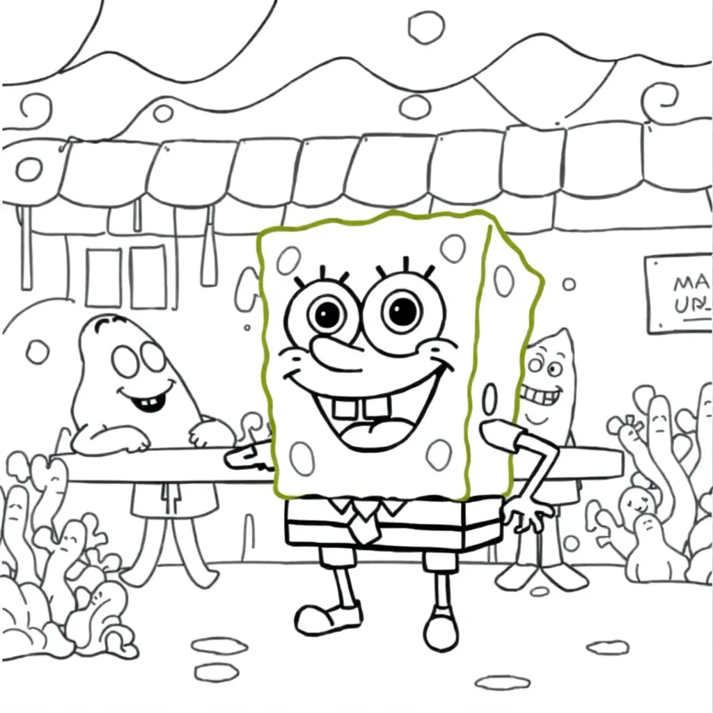SpongeBob coloring page