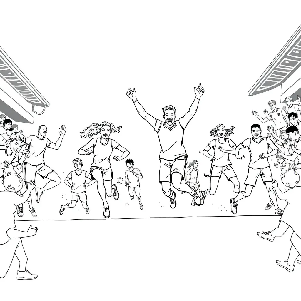 Sports coloring page