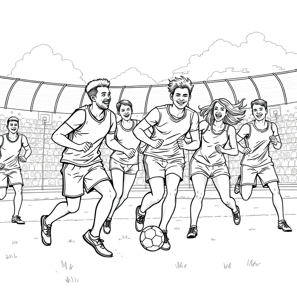Sports coloring page