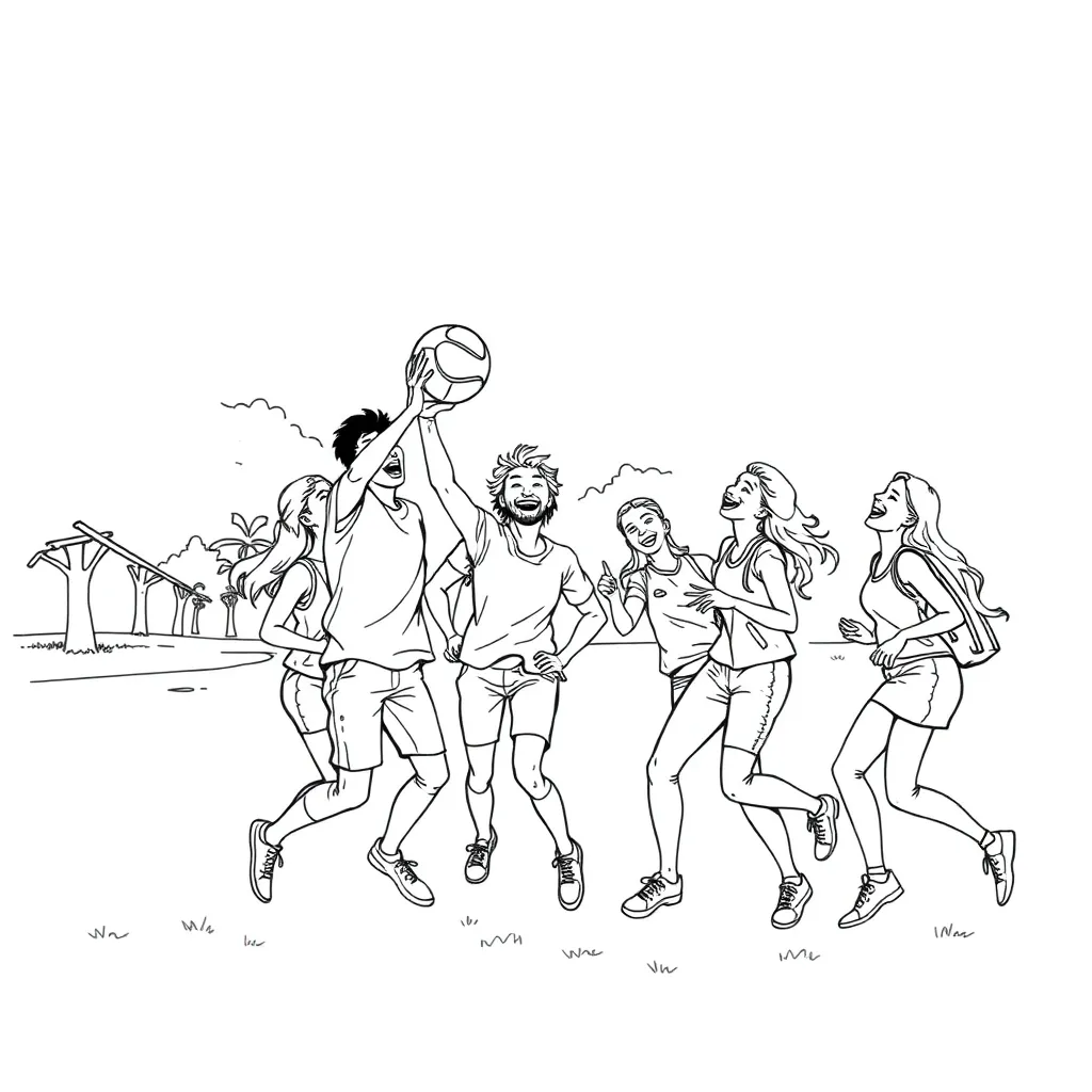 Sports coloring page