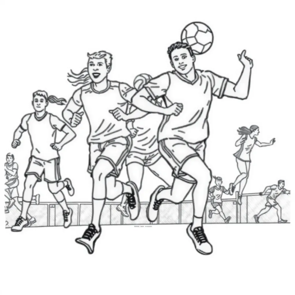 Sports coloring page