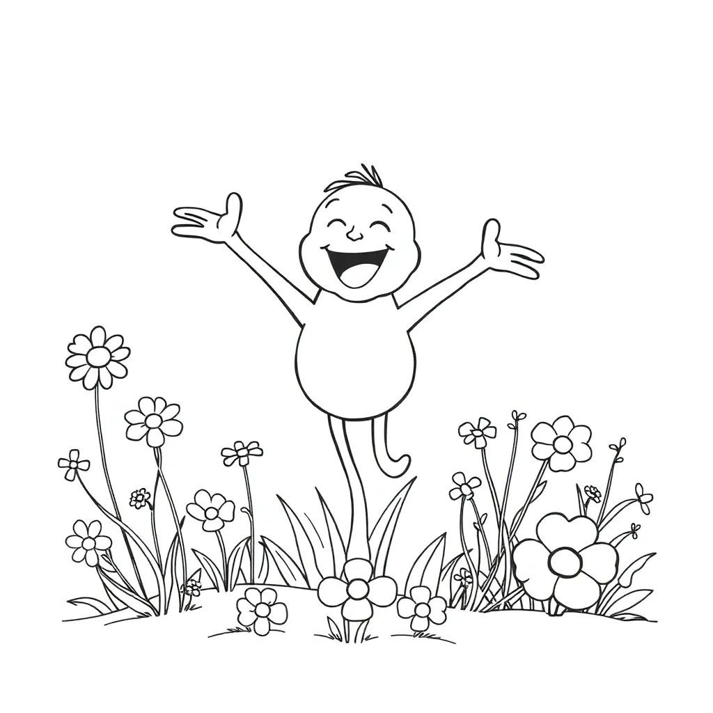 Spring coloring page