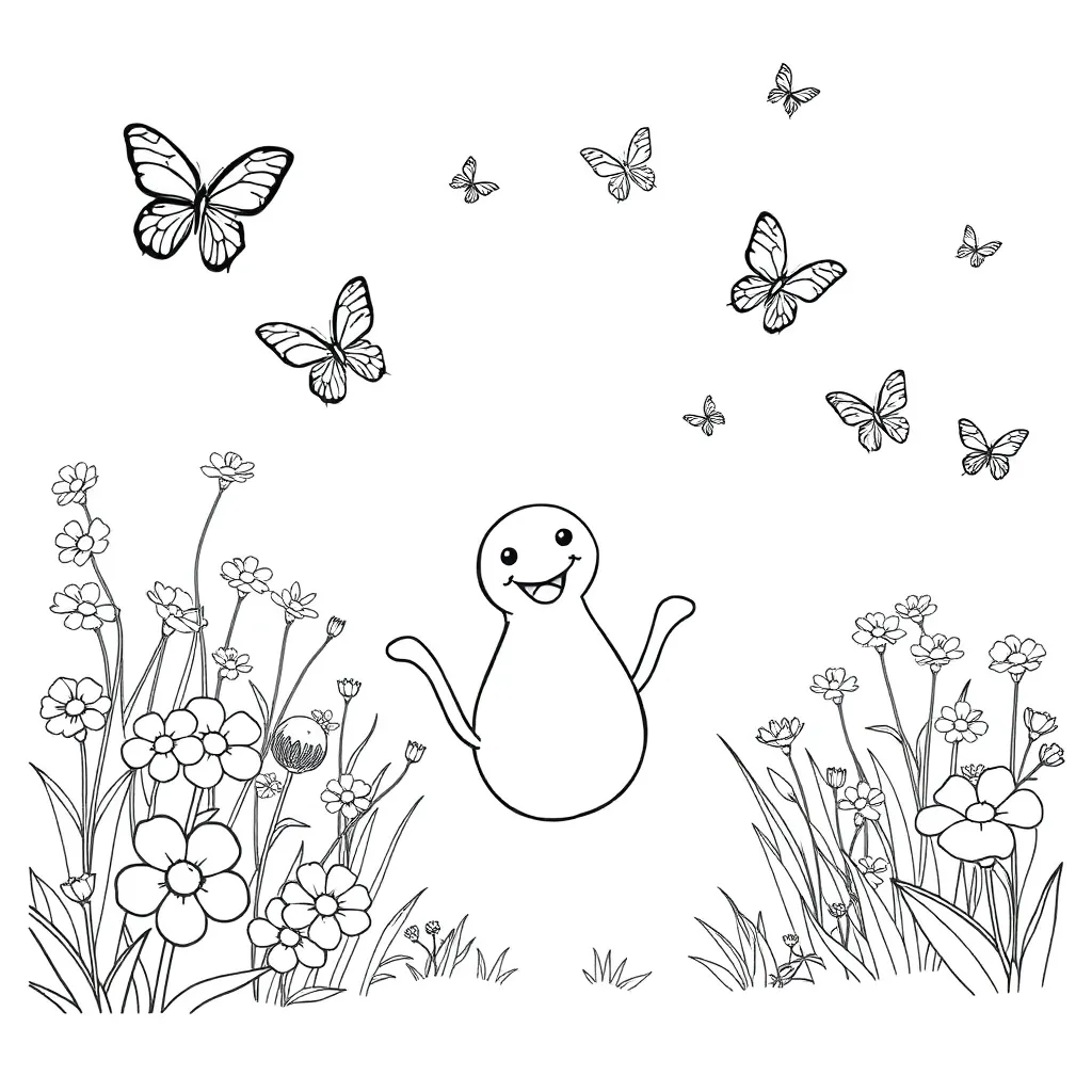 Spring coloring page