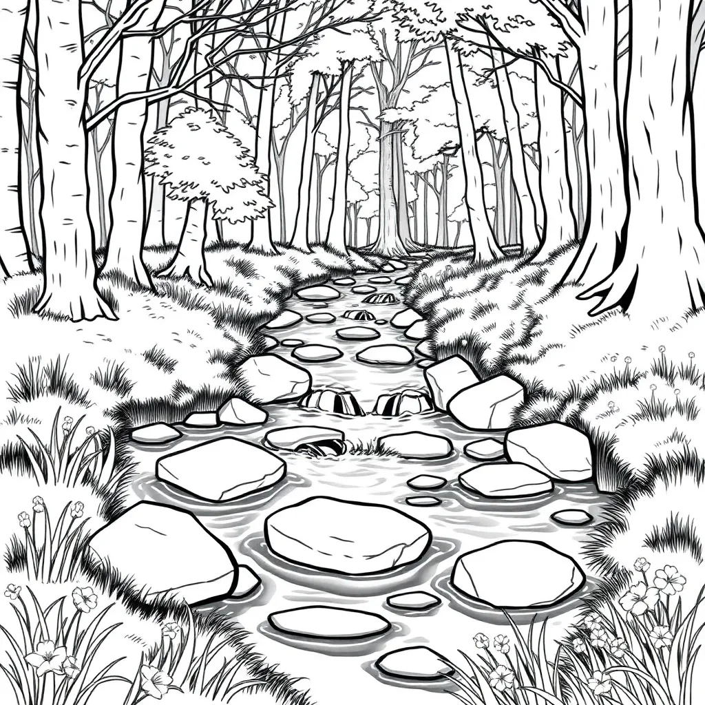 Spring coloring page