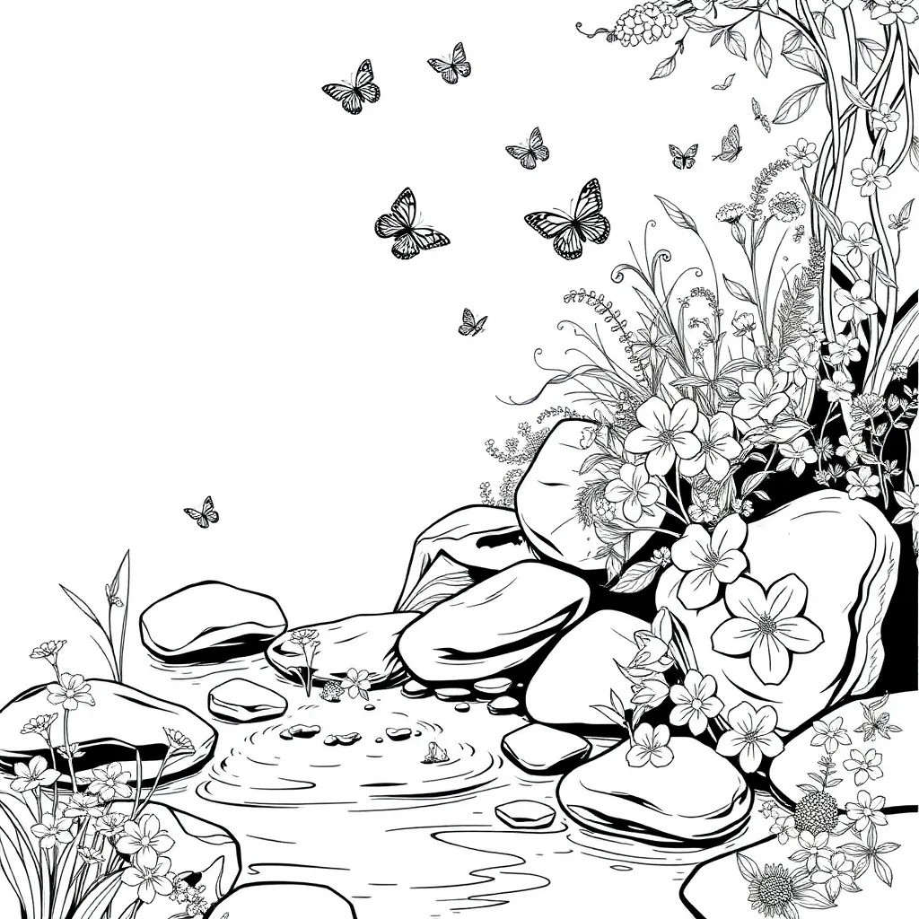 Spring coloring page
