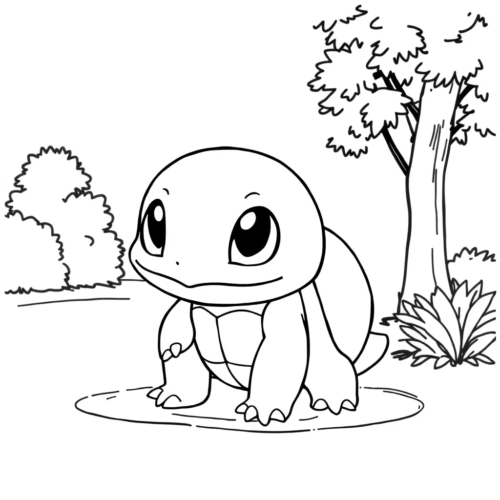 Squirtle coloring page