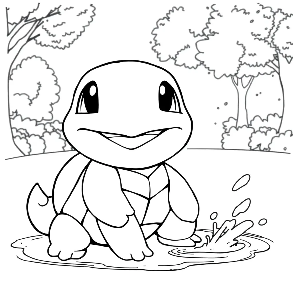 Squirtle coloring page