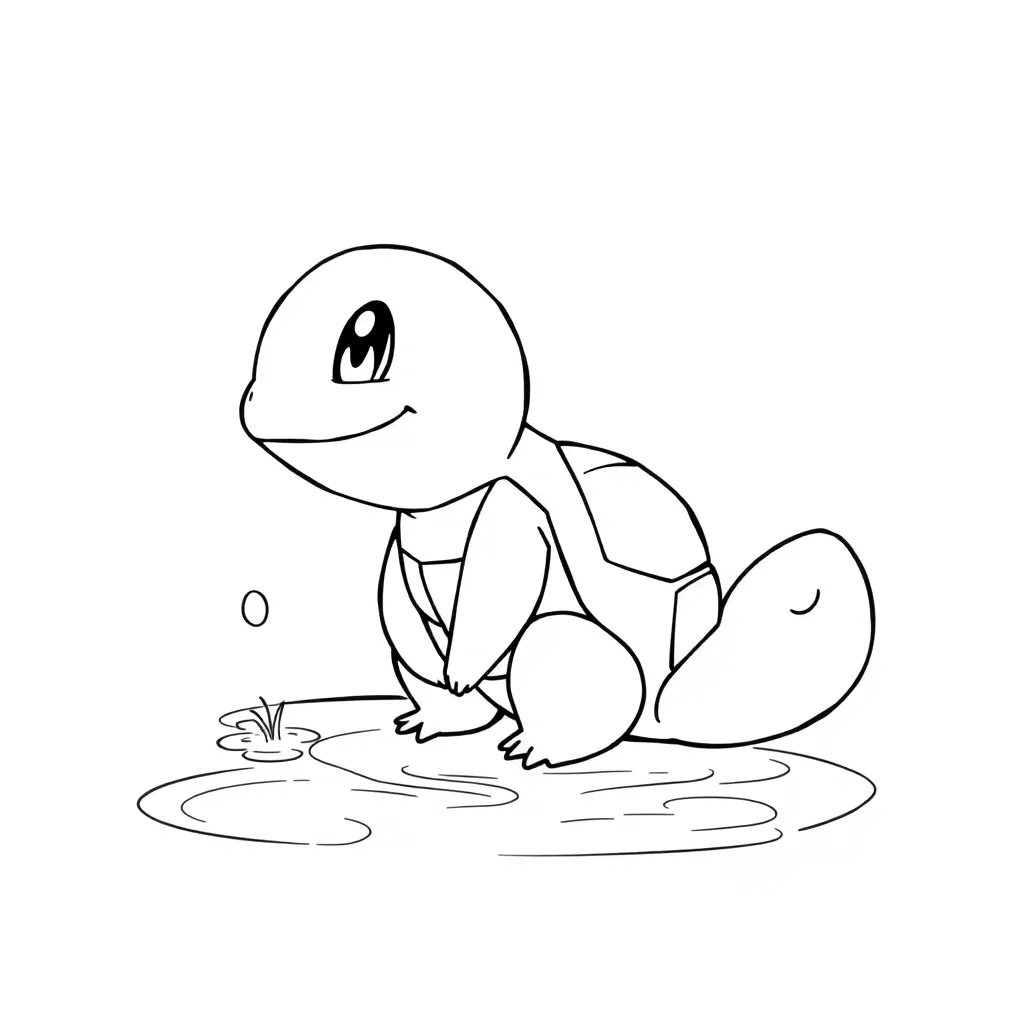 Squirtle coloring page