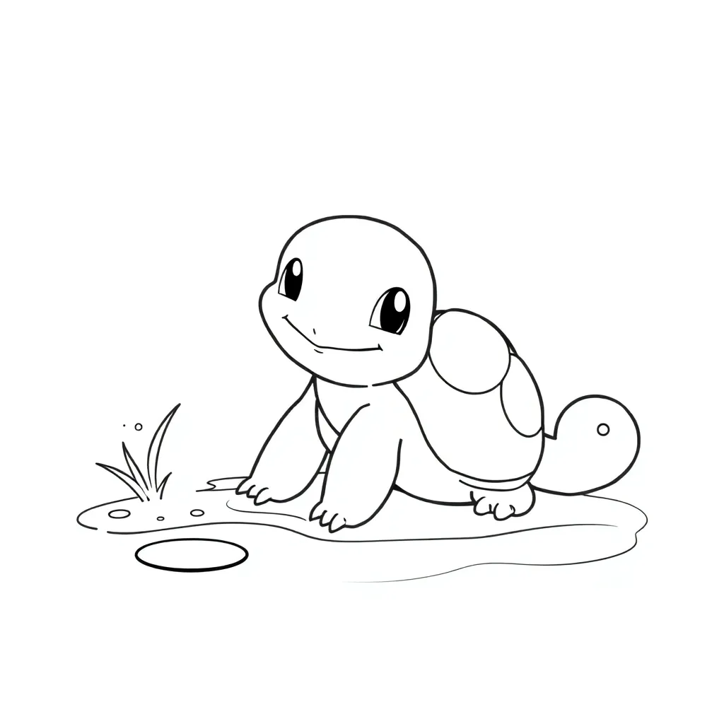 Squirtle coloring page