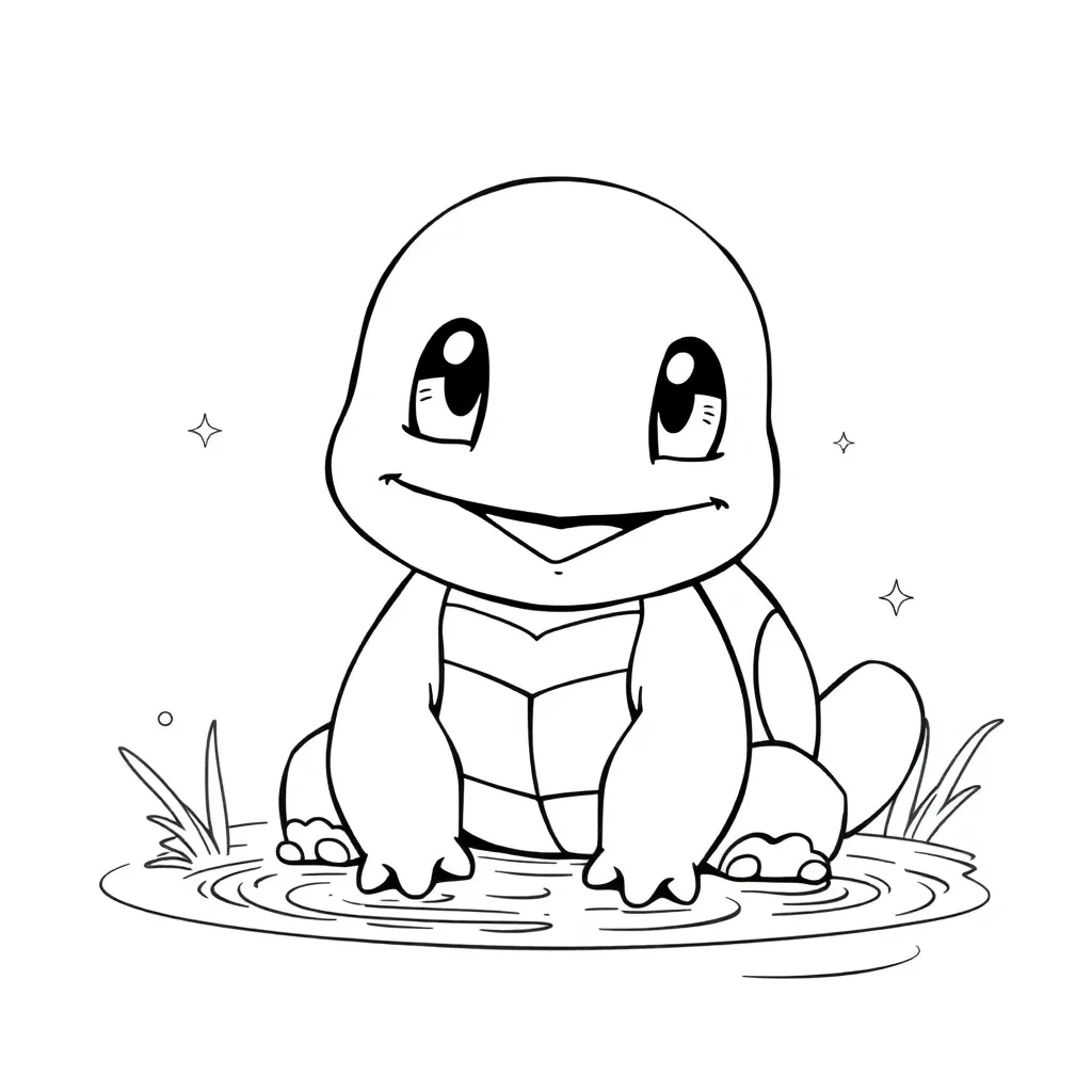 Squirtle coloring page