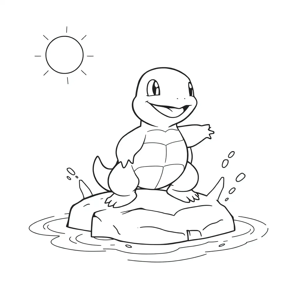 Squirtle coloring page