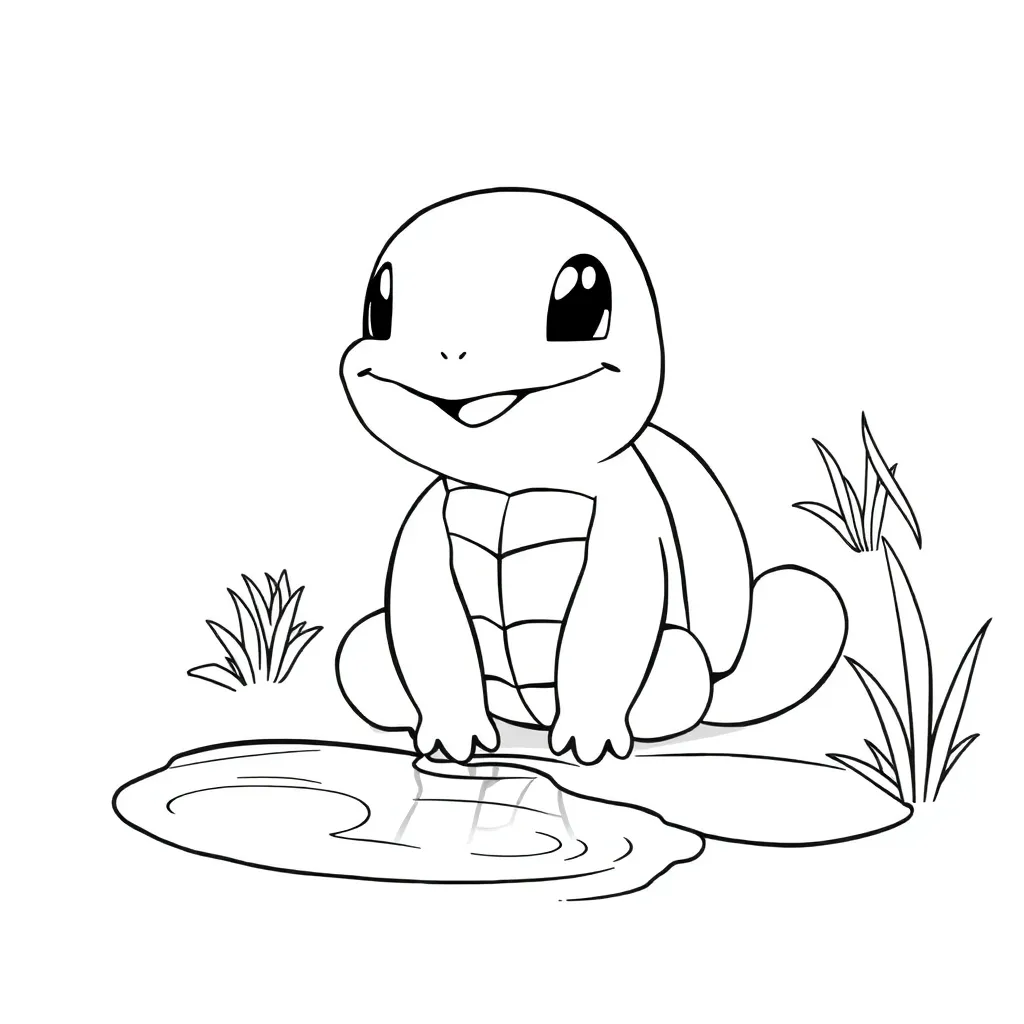 Squirtle coloring page