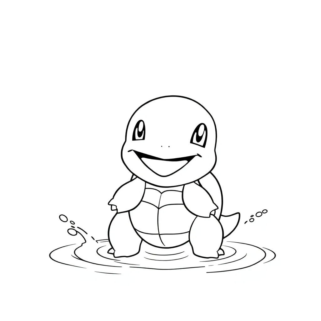 Squirtle coloring page
