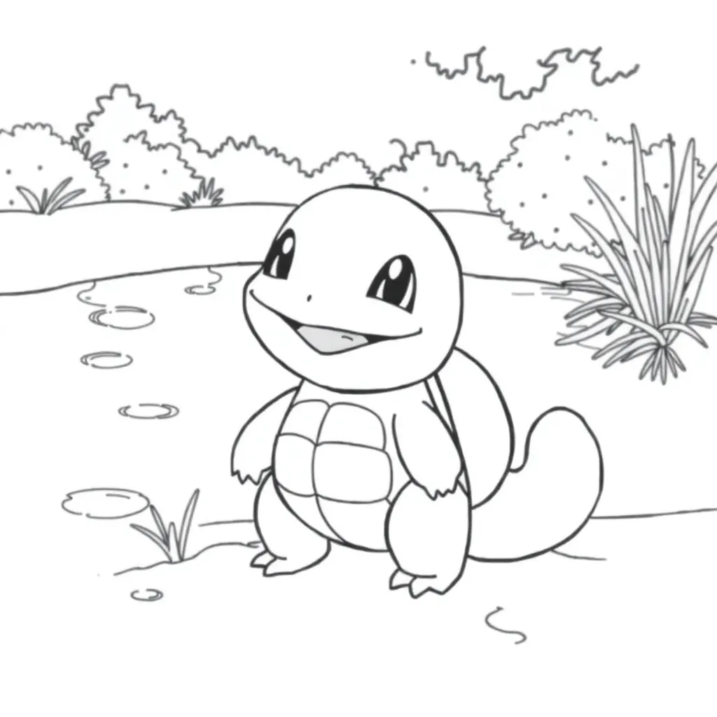 Squirtle coloring page