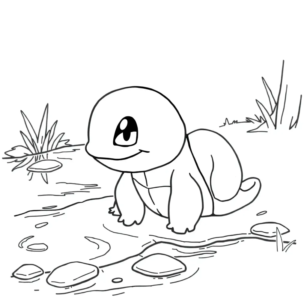 Squirtle coloring page