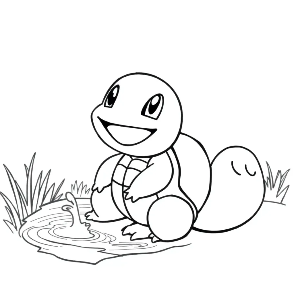 Squirtle coloring page