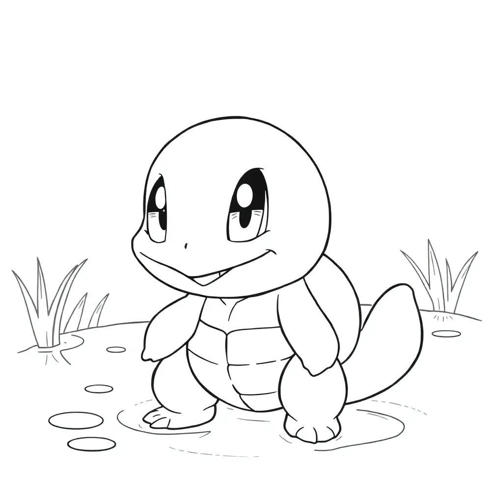 Squirtle coloring page