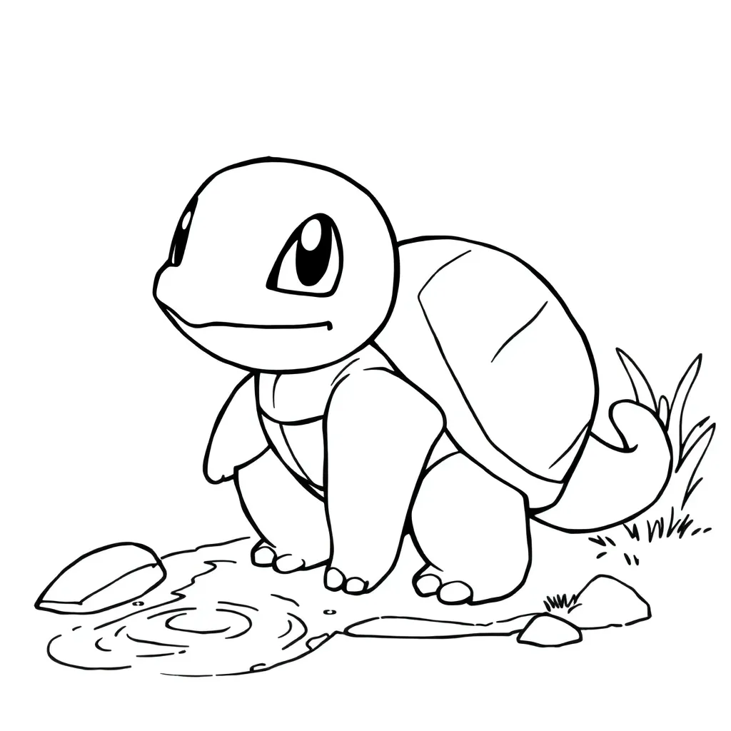 Squirtle coloring page