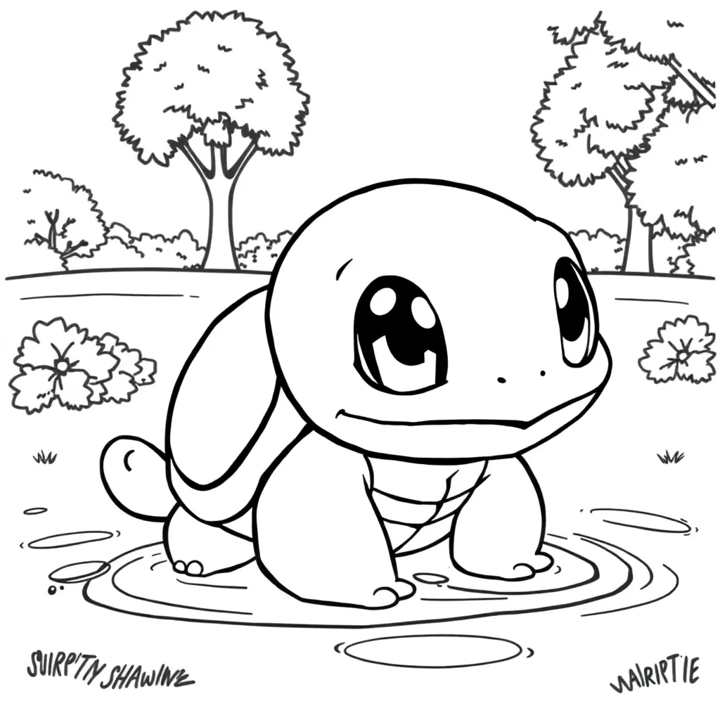 Squirtle coloring page