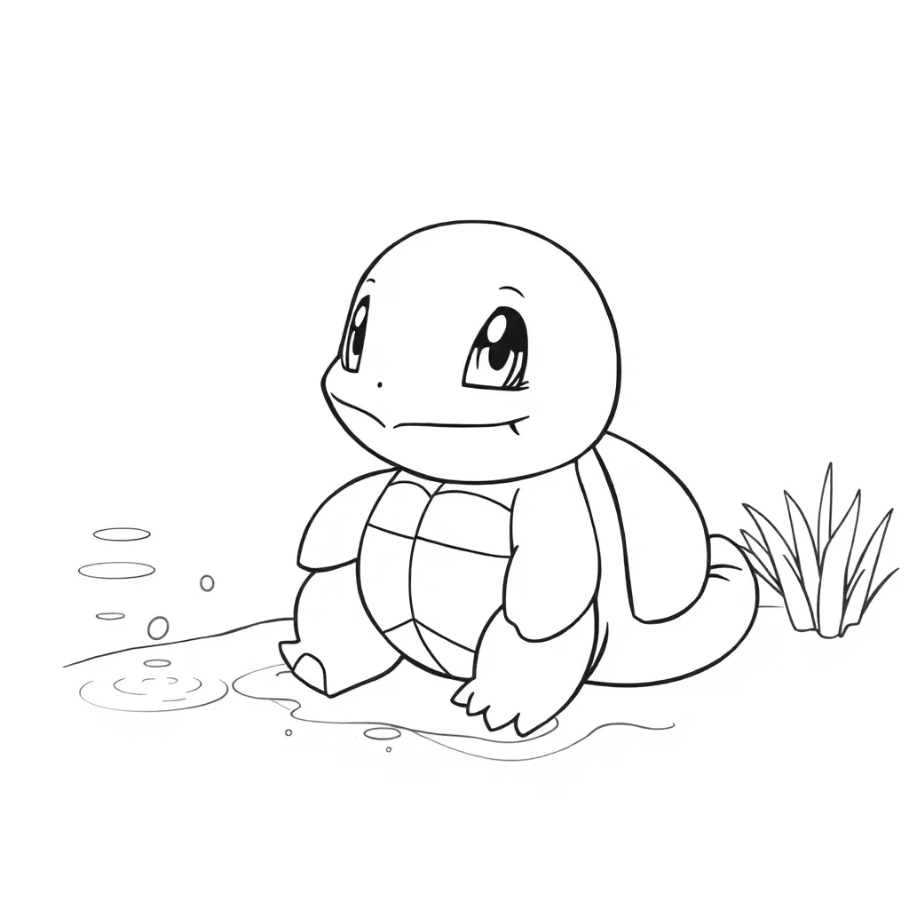 Squirtle coloring page