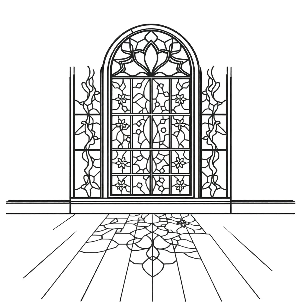 Stained Glass coloring page
