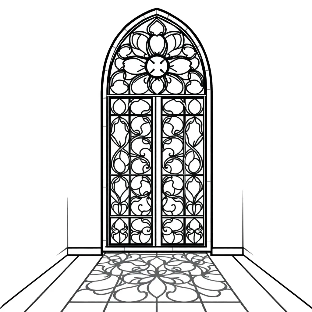 Stained Glass coloring page