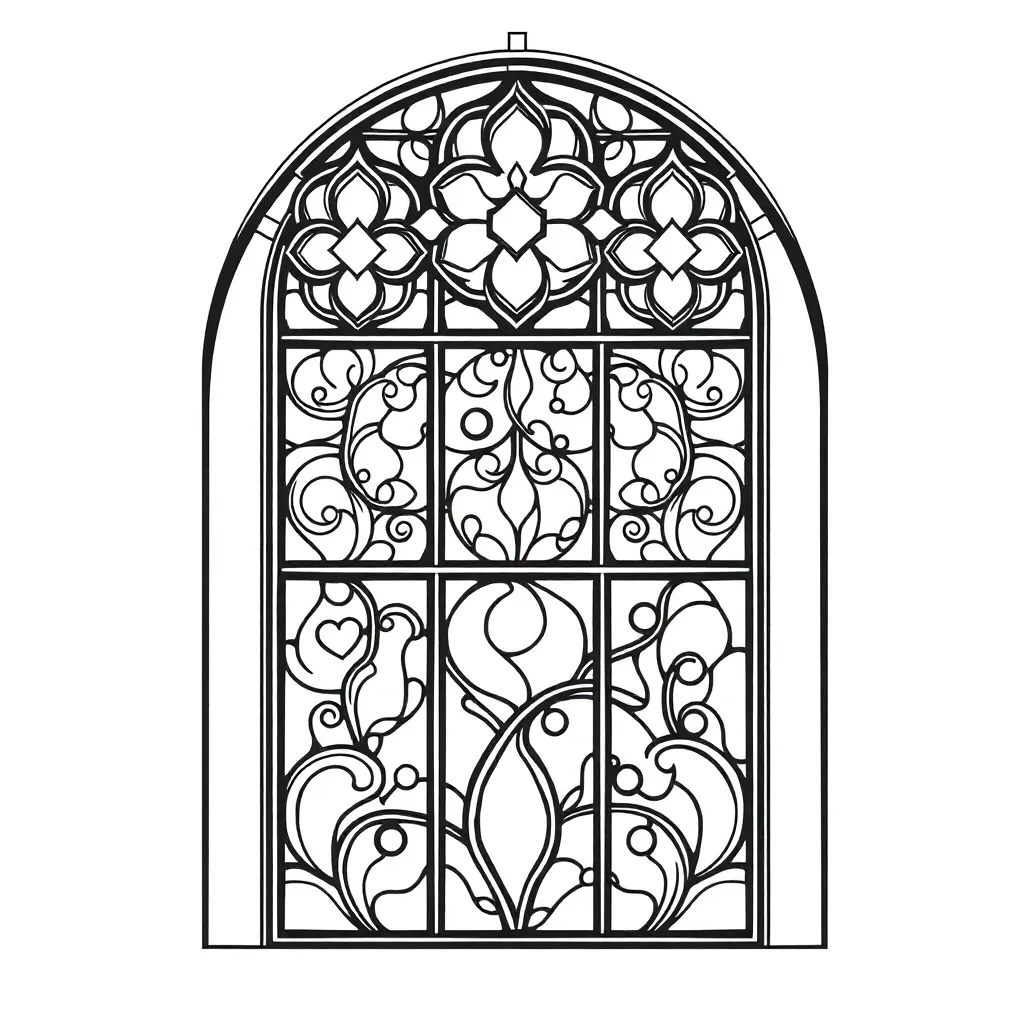 Stained Glass coloring page