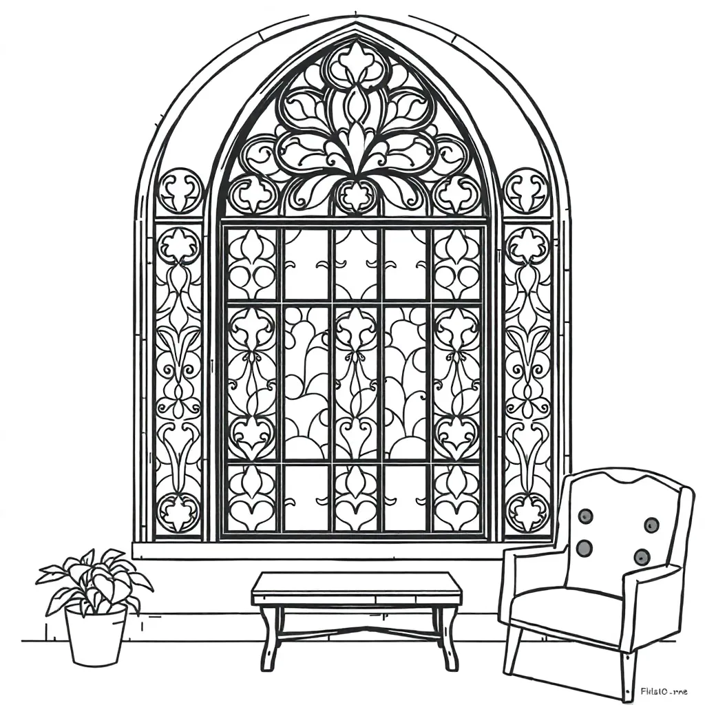 Stained Glass coloring page