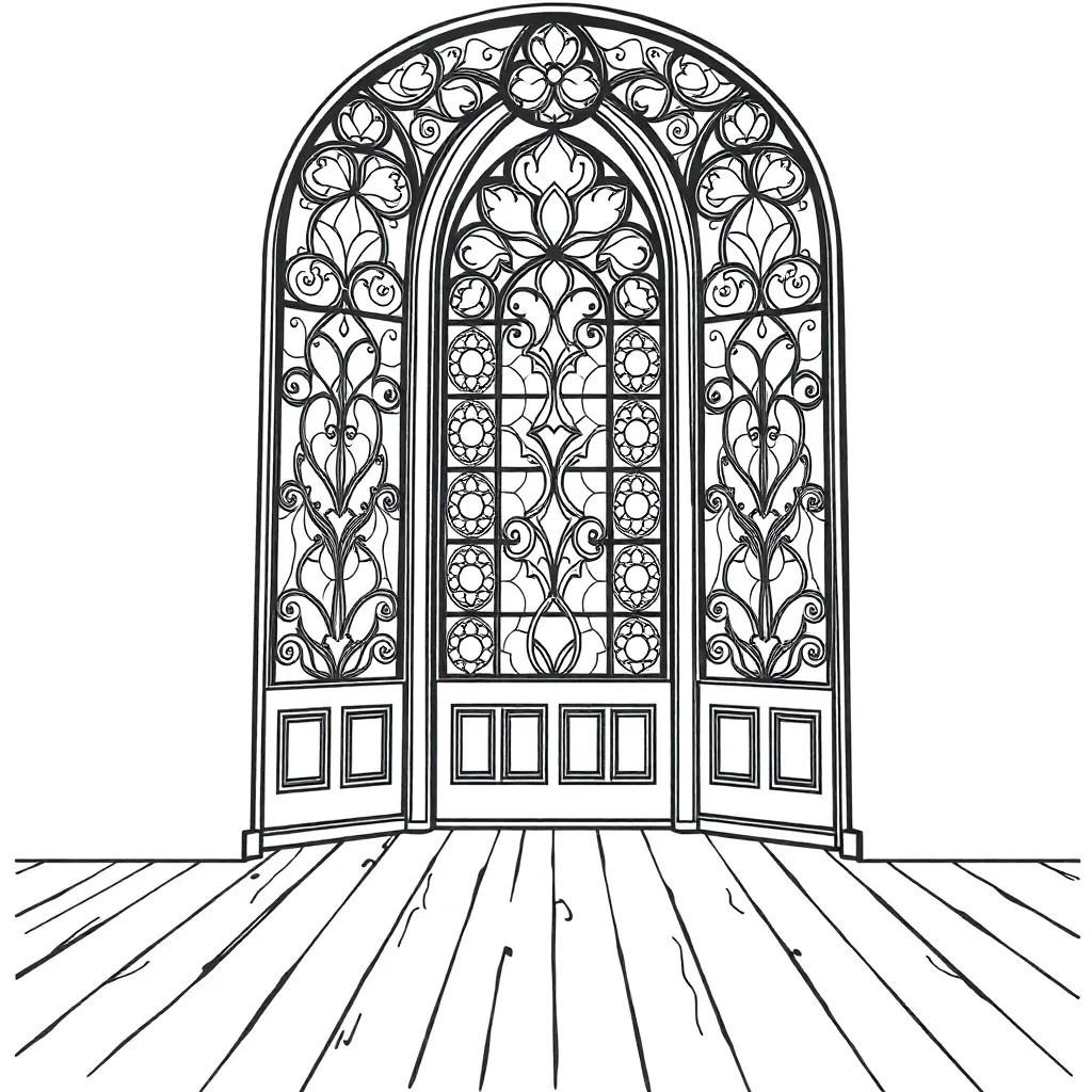 Stained Glass coloring page