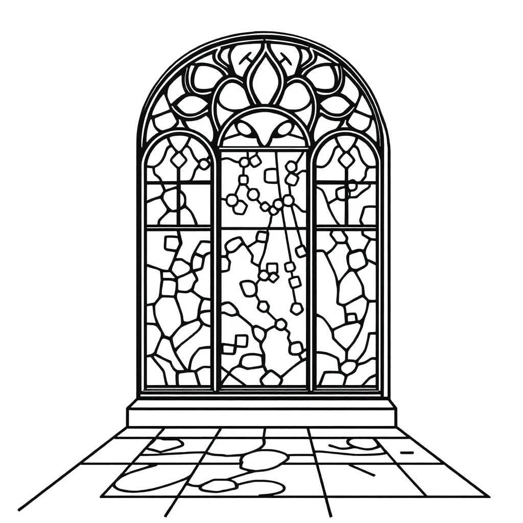 Stained Glass coloring page