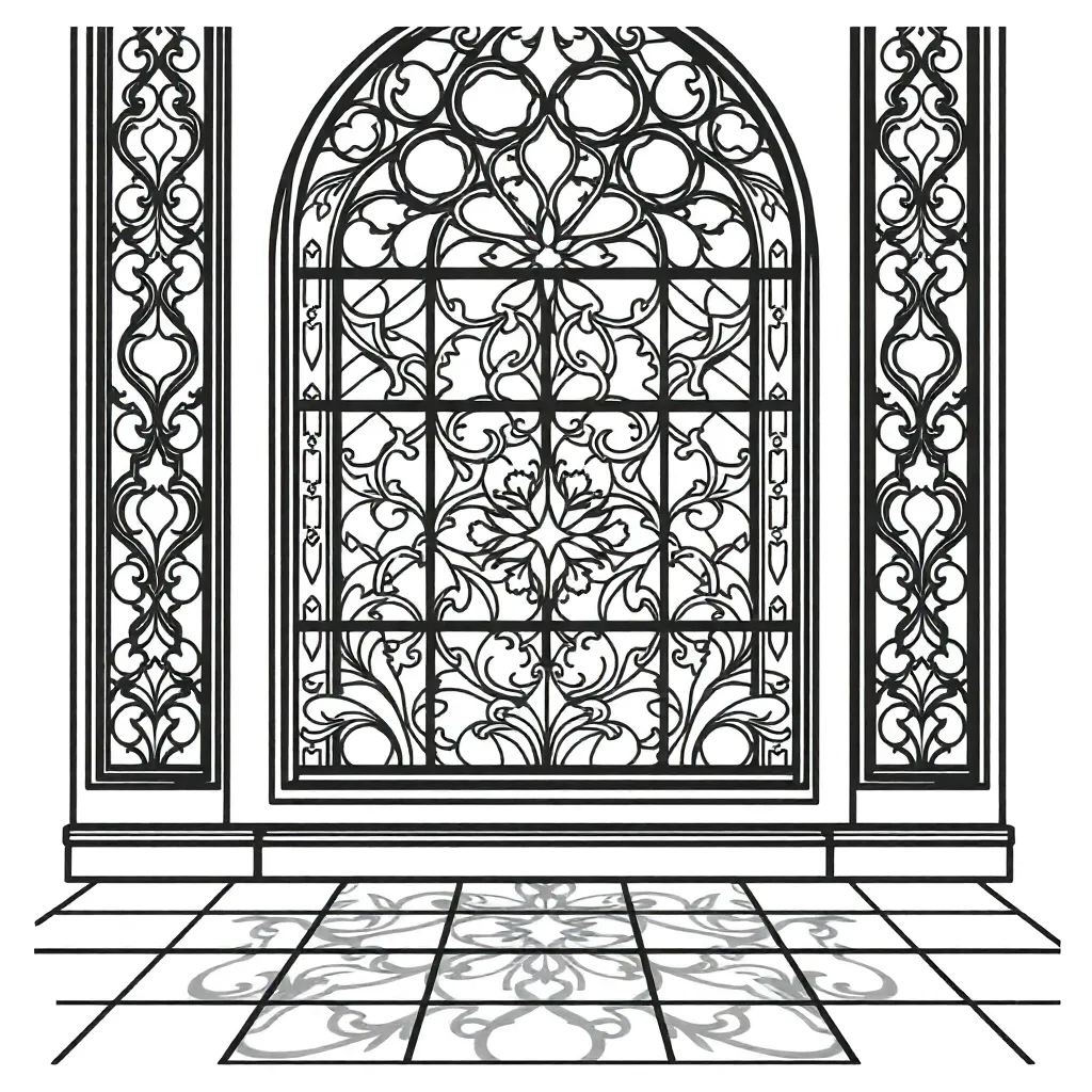 Stained Glass coloring page