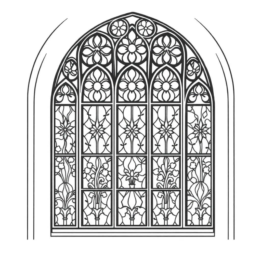 Stained Glass coloring page