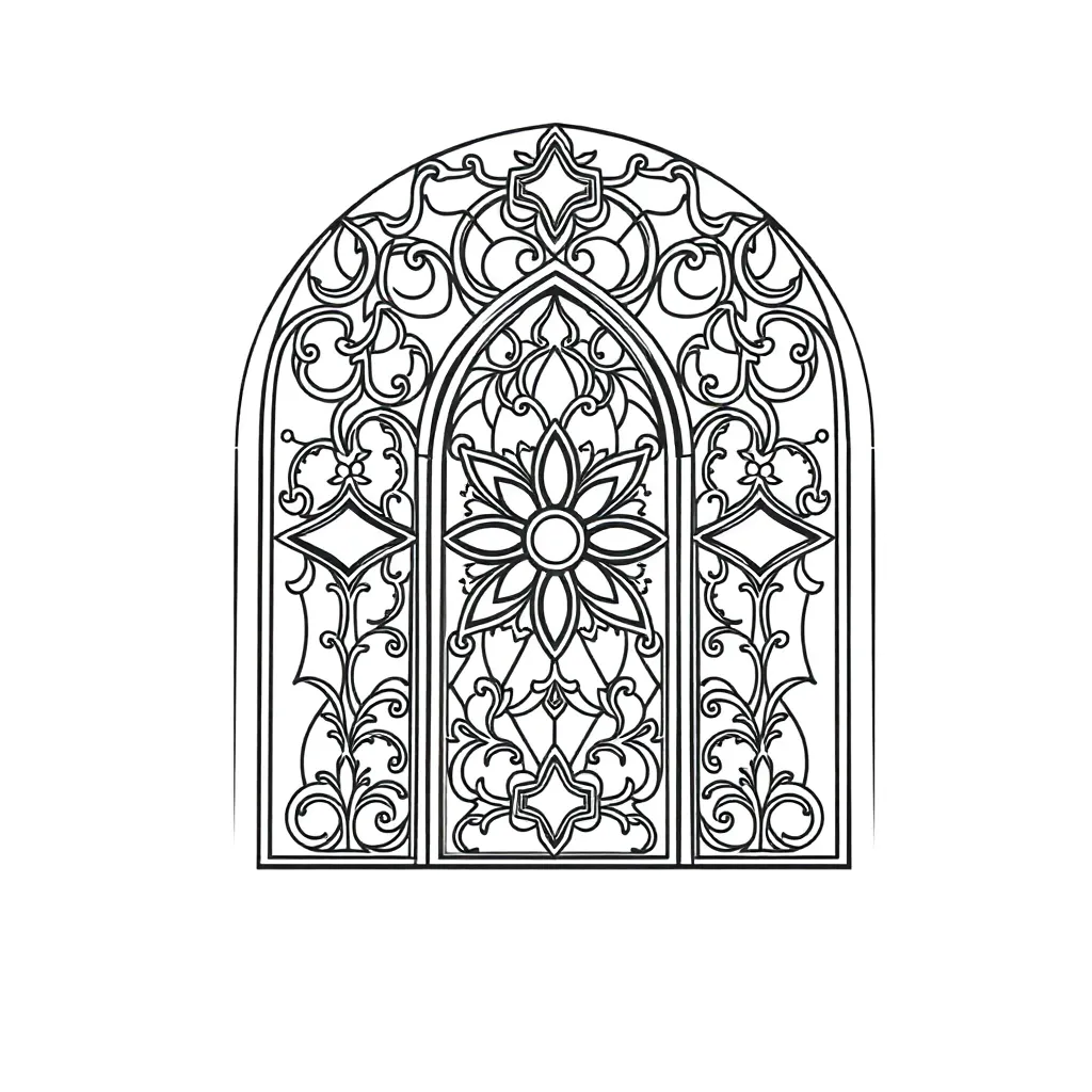 Stained Glass coloring page