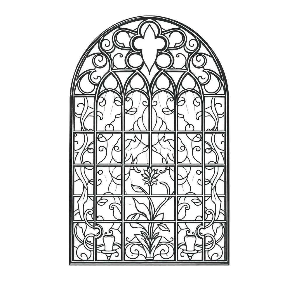 Stained Glass coloring page