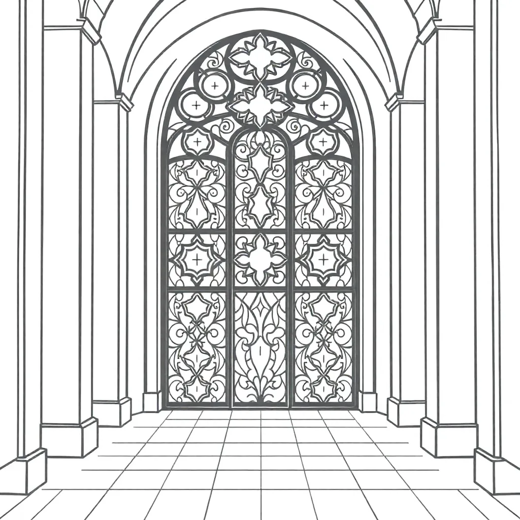 Stained Glass coloring page
