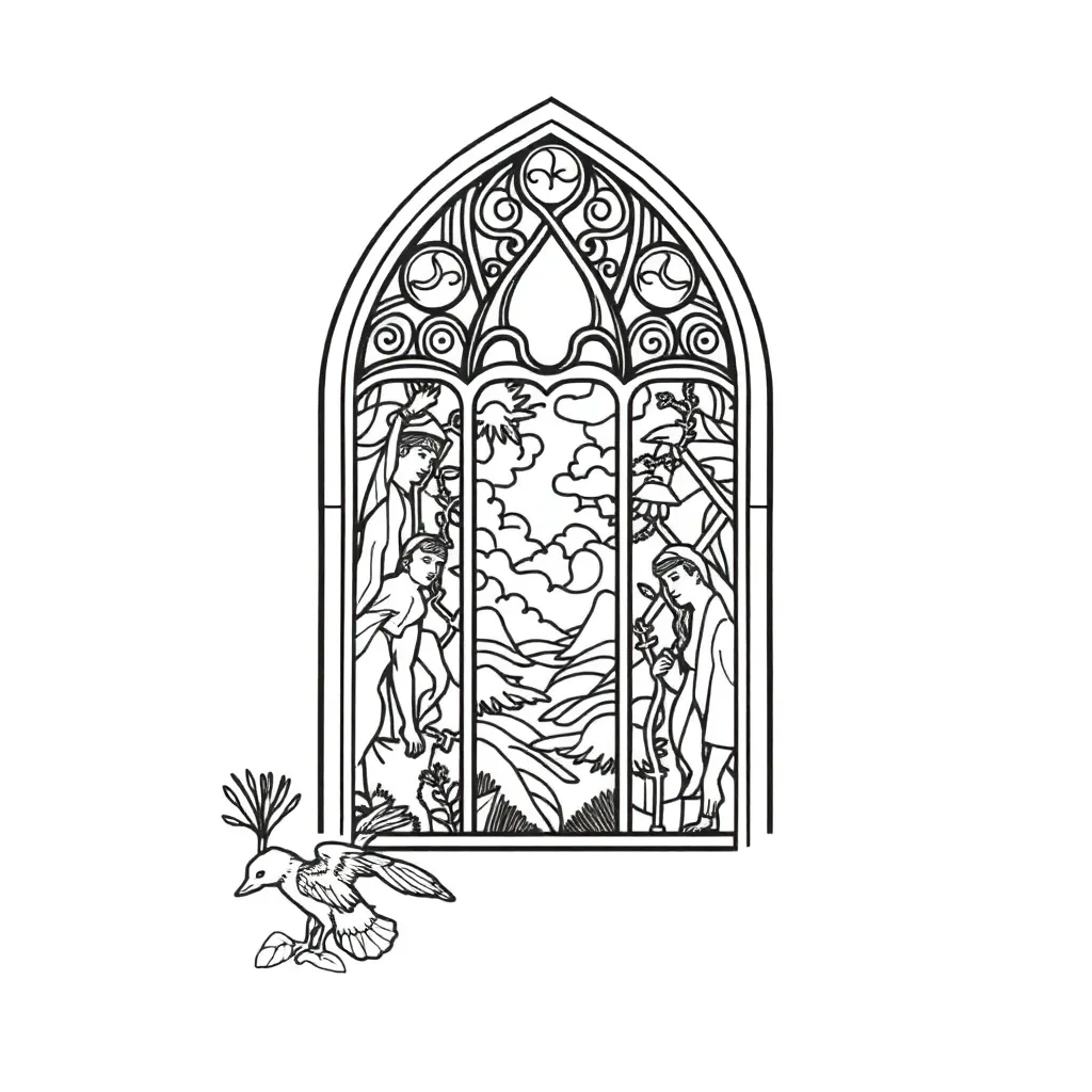Stained Glass coloring page