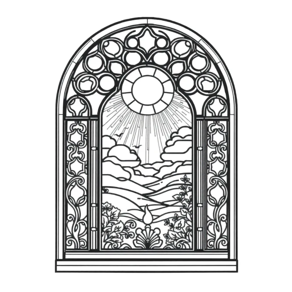 Stained Glass coloring page