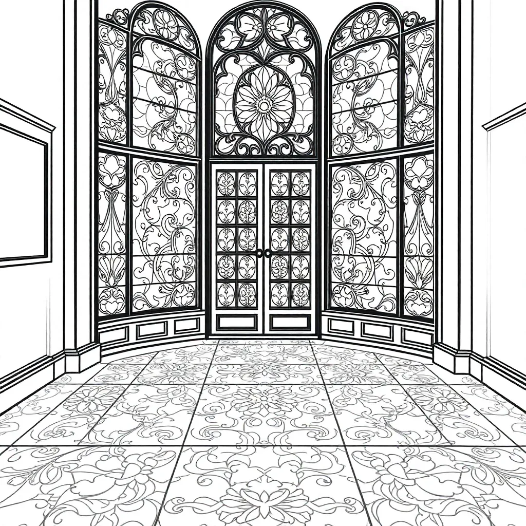Stained Glass coloring page