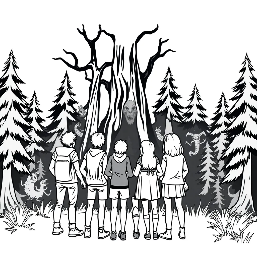 Stranger Things coloring page