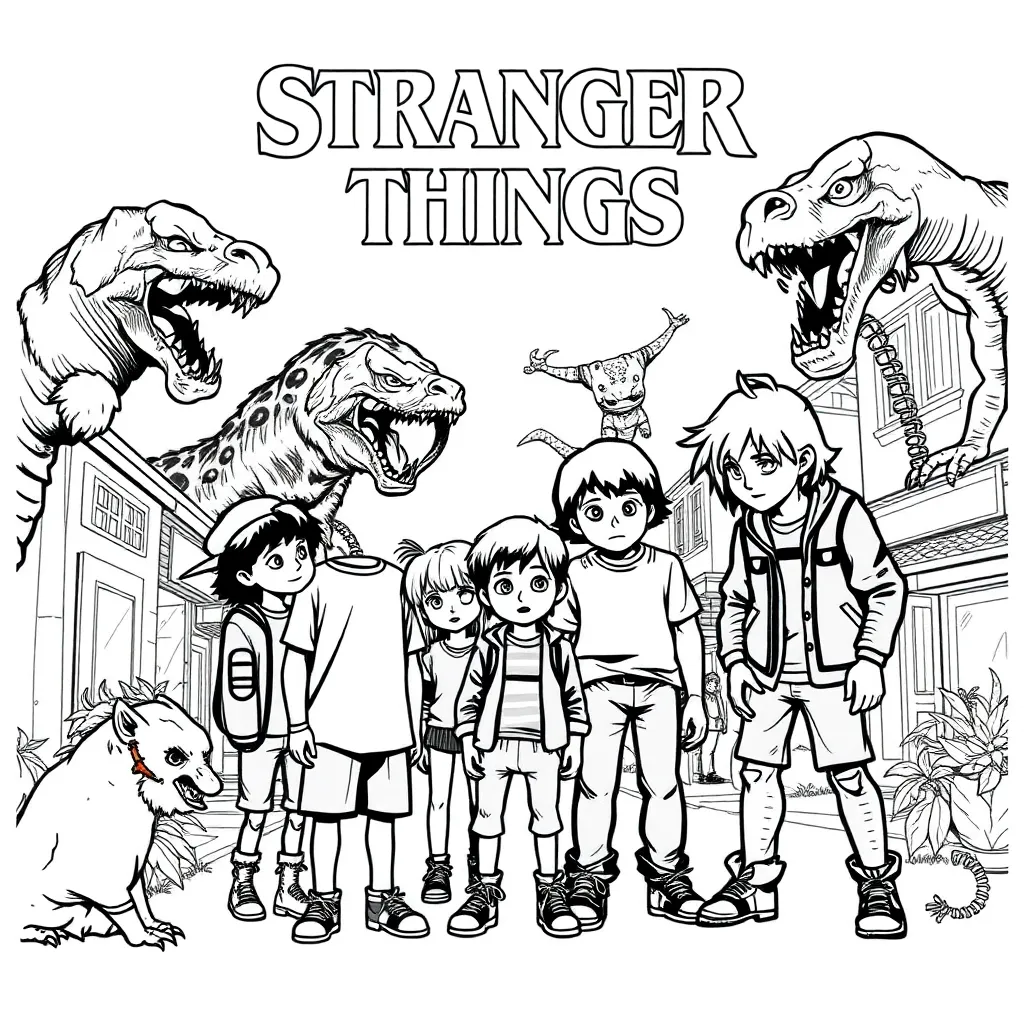 Stranger Things coloring page