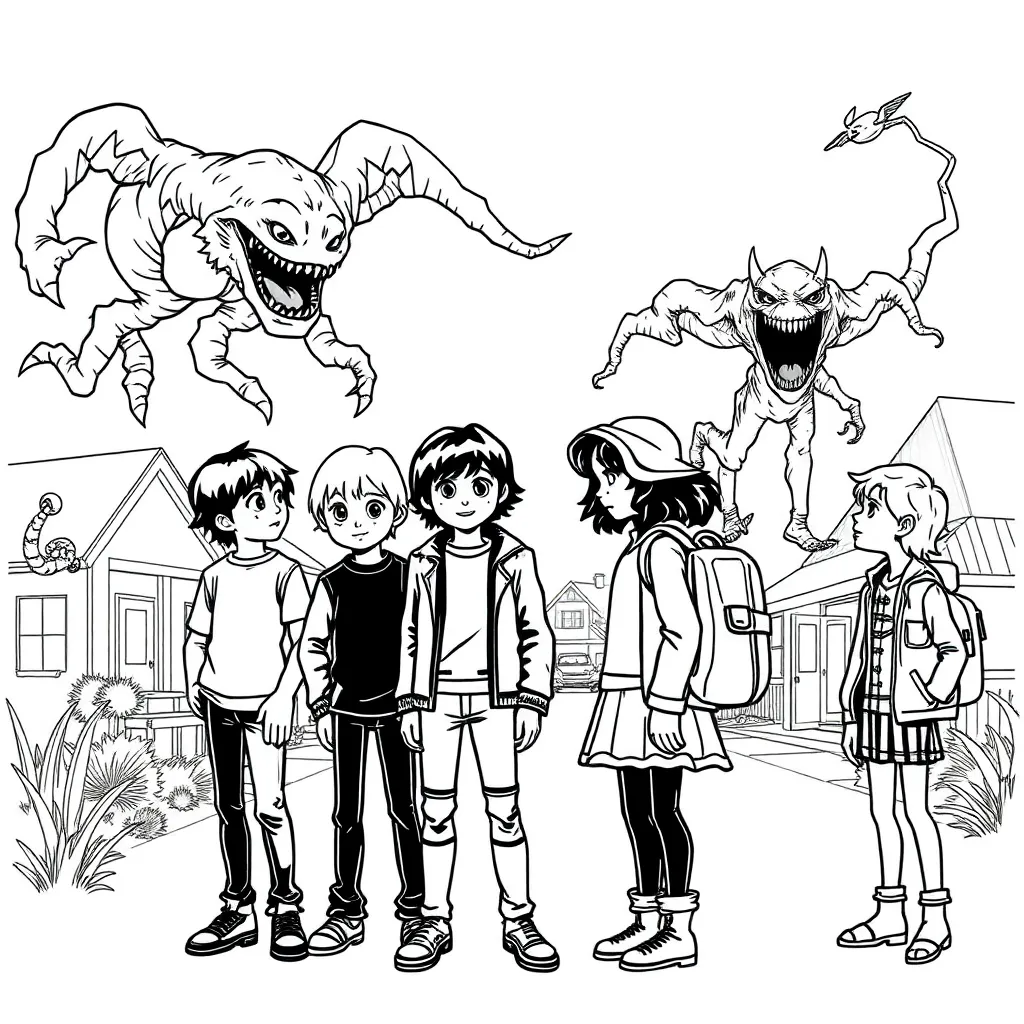 Stranger Things coloring page