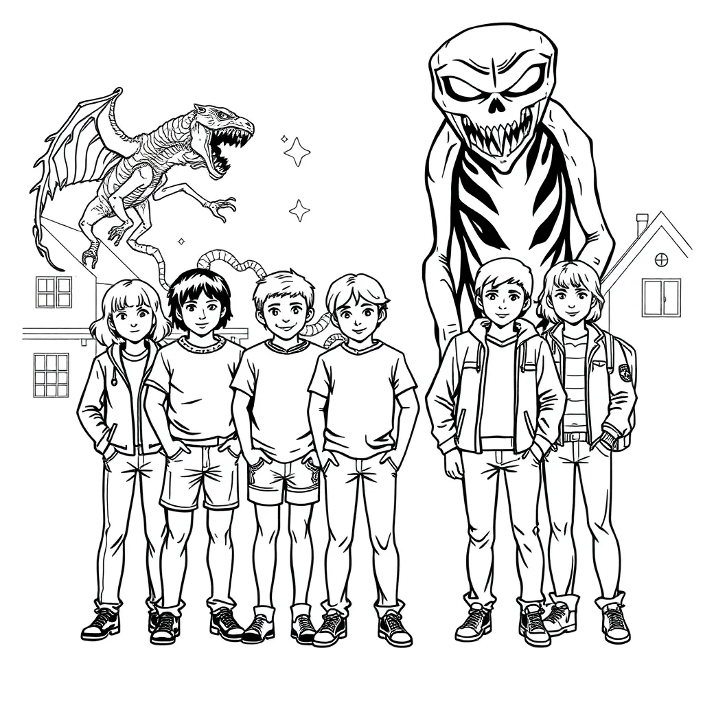 Stranger Things coloring page