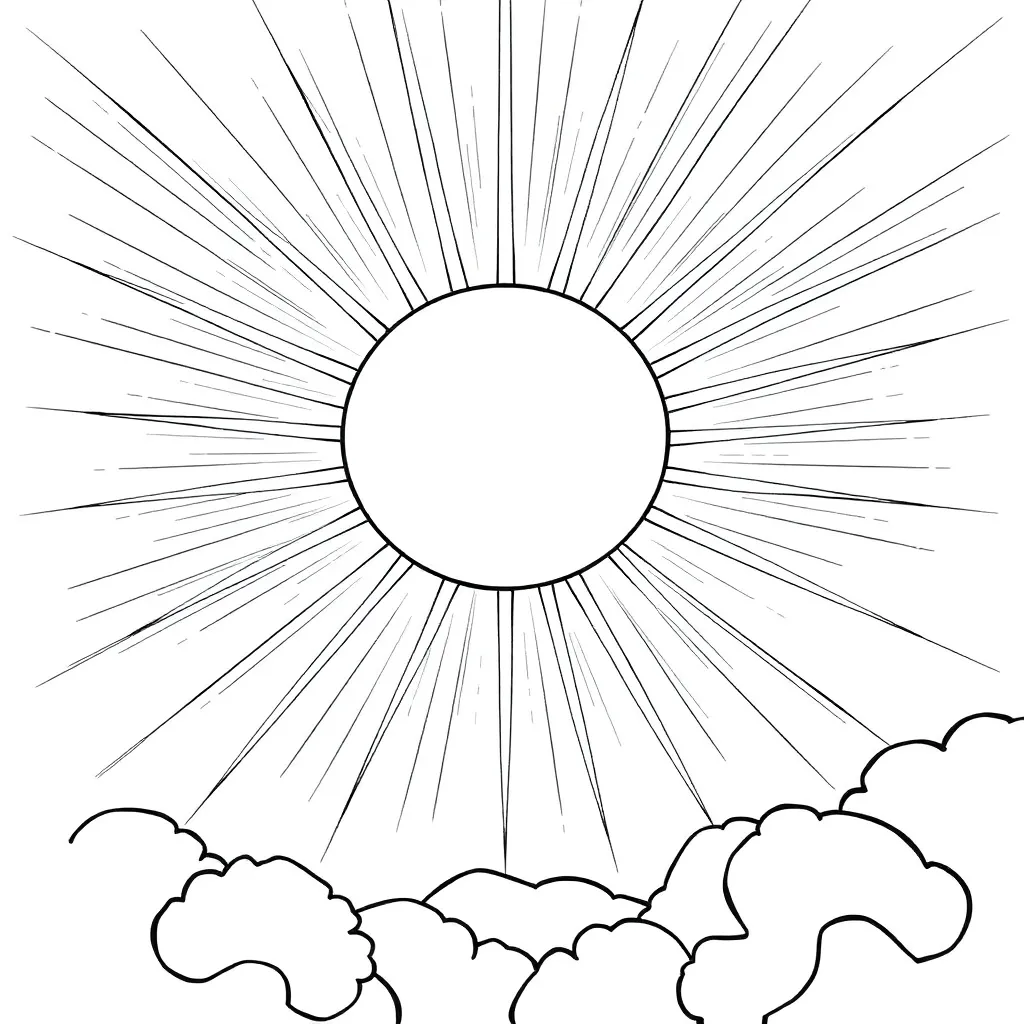Sun coloring page