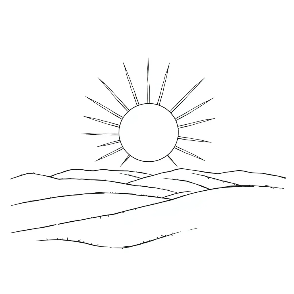 Sun coloring page